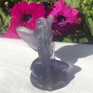 Purple Fluorite Tinkerbell Carving